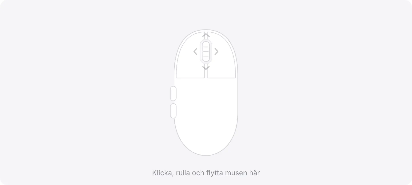 Testytan med det orange hintet ”Klicka i ytan först och rulla sedan – sidan rör sig inte.”